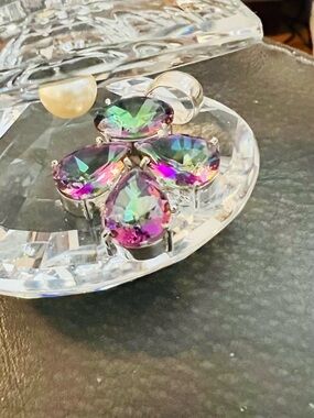 Mystic TopazTeardrop Pendant Necklace - Multicolor sterling silver